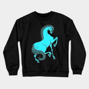 blue horse in the ascent Crewneck Sweatshirt